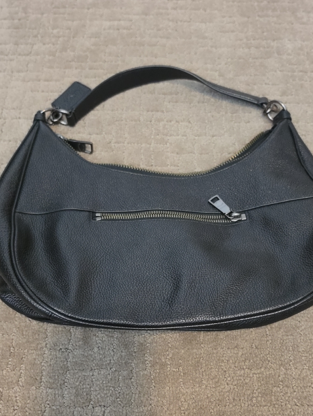 Coach Black Leather Shoulder Bag with Iridescent Stud Accents - Picture 3 of 6
